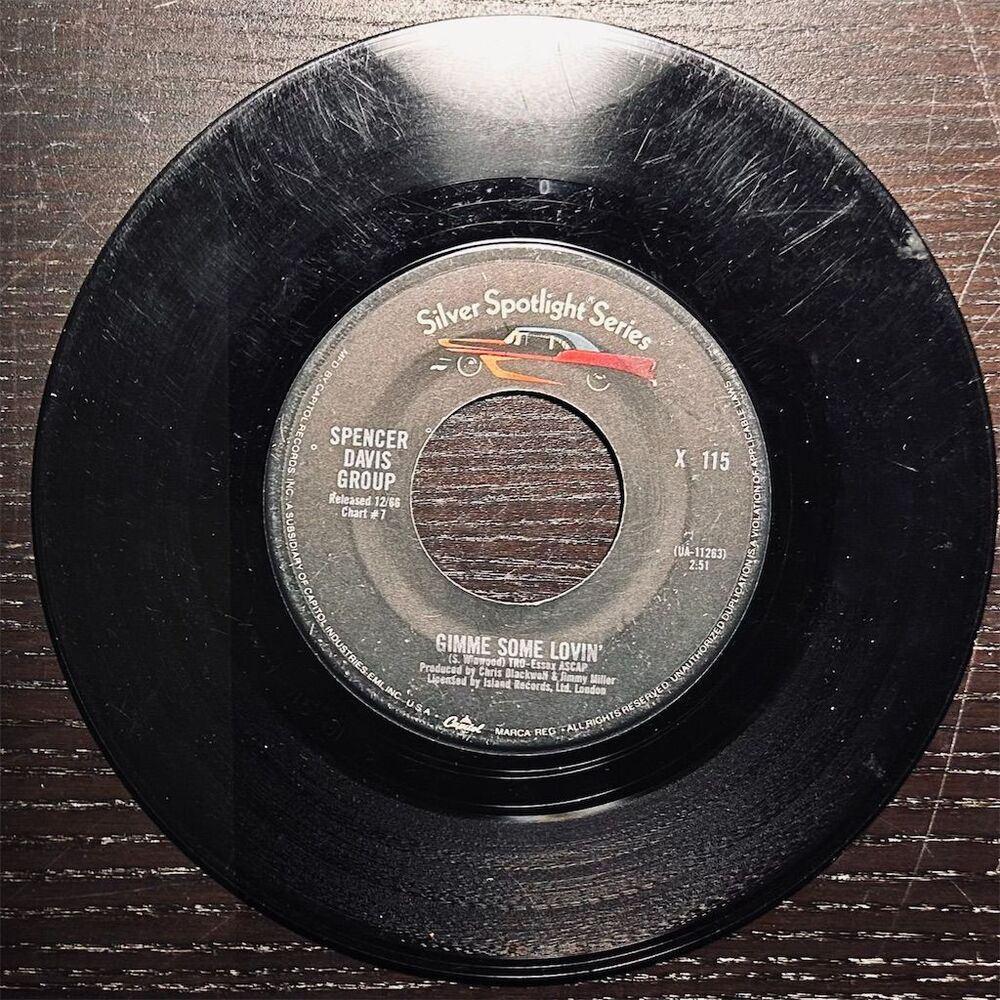 Spencer Davis Group Gimme Some Lovin' 45 RPM 7" Vinyl Record Single